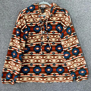 Wrangler Retro Women's Size Medium Ling Sleeve Fleece Hooded Pullover Sweater